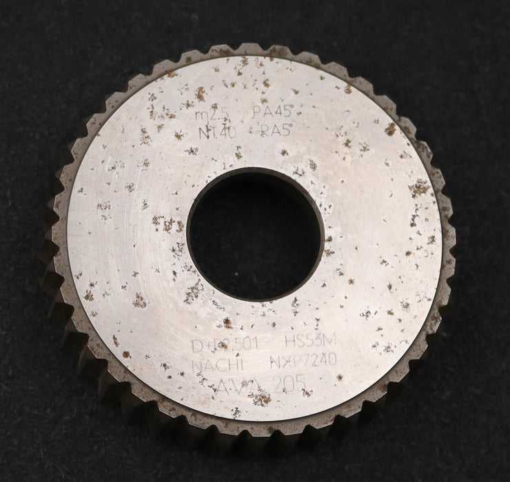 Bild des Artikels NACHI-Scheibenschneidrad-m=-2,5mm-45°-EGW-Z=-40-RA=-5°-Ø103x22xØ1-1/4mm