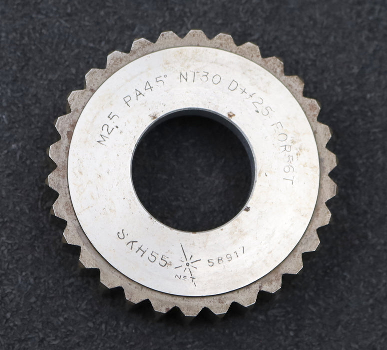 Bild des Artikels NST-Scheibenschneidrad-gear-shaper-m=-2,5mm-45°-EGW-Z=-30-Ø77x20xØ1-1/4mm