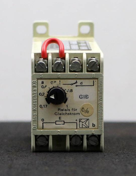 Bild des Artikels KLASCHKA-Relais-für-Gleichstrom-GIB-1,40-0,6-220VAC-45-62Hz-N-2-VA-gebraucht