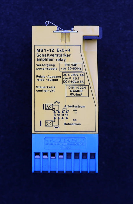 Bild des Artikels TURCK-Schaltverstärker-amplifier-relay-MS1-12-EX0-R-220VAC-50/60Hz-250VAC-4A