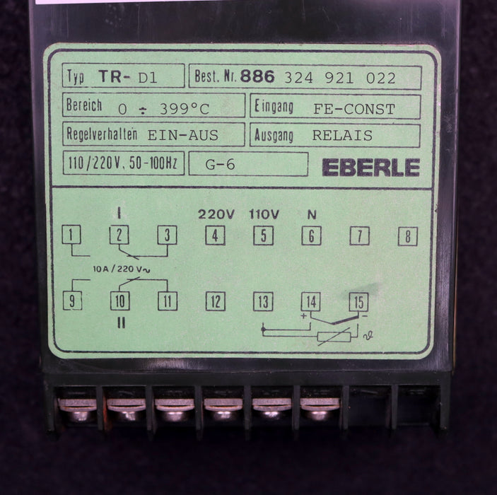 Bild des Artikels EBERLE-Temperaturregler-TR-D1-TR-5200N-Nr.-886324921022-Bereich-0-399C°-110/220V