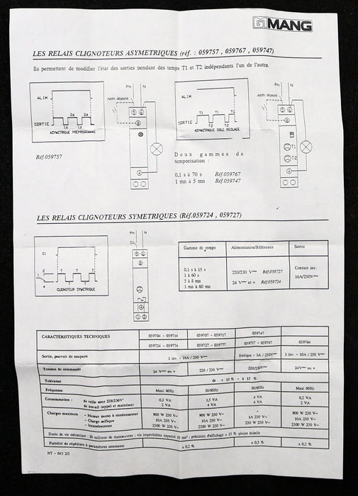 Bild des Artikels MANG-Relais-Reference-059707-16A-220VAC-unbenutzt-in-OVP