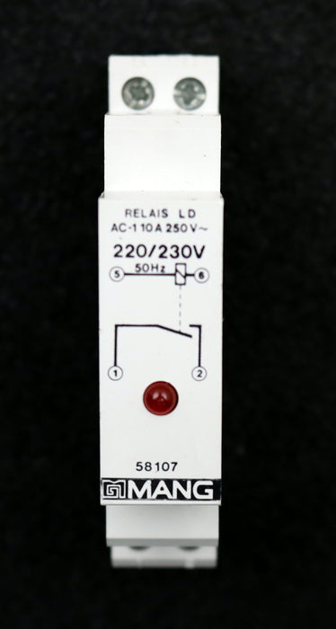 Bild des Artikels MANG-Relais-Reference-058107-10A-220/230V-50Hz-unbenutzt-in-OVP