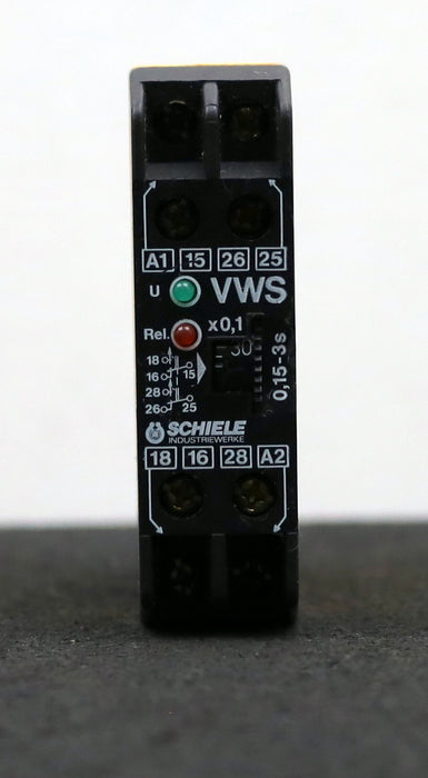 Bild des Artikels SCHIELE-Zeitrelais-VWS-Art.-Nr.-2.410.501.01-0,15-3s-A1/A2/-24VAC/DC