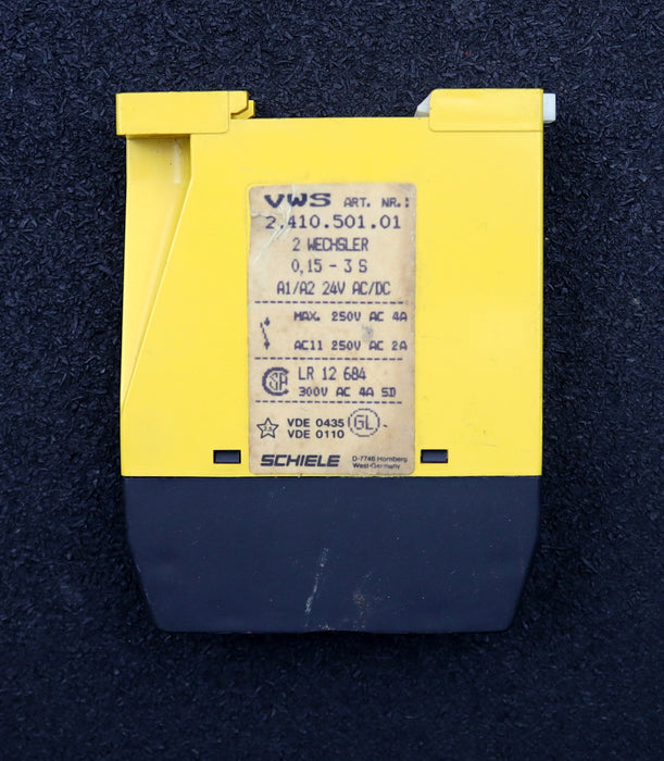 Bild des Artikels SCHIELE-Zeitrelais-VWS-Art.-Nr.-2.410.501.01-0,15-3s-A1/A2/-24VAC/DC