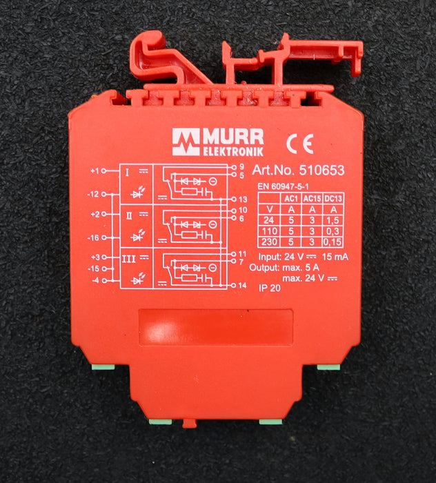 Bild des Artikels MURRELEKRONIK-Relais-Art.No-510643-Input:-24VDC-15mA-Output:-max.-5A-24VDC