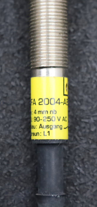 Bild des Artikels EFECTOR-Näherungsschalter-IFA-2004-AB0W-S:-4mm-nb-90-250VAC-250mA-gebraucht