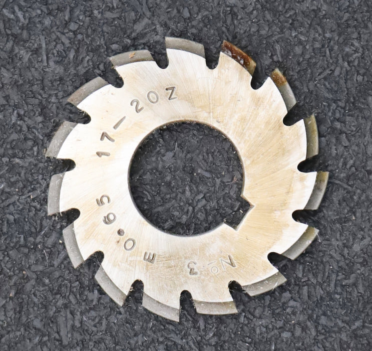 Bild des Artikels DOLD-Zahnformfräser-gear-profile-cutter-m=-0,65mm-No.-3-Z=-17-20-EGW-20°-mit-LNK
