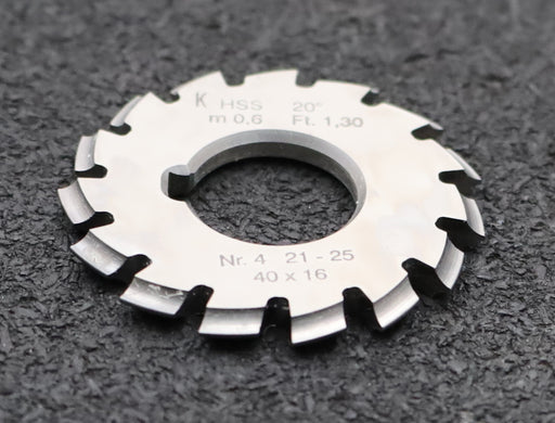 Bild des Artikels DOLD-Zahnformfräser-m=-0,6mm-No.-4-für-Z=-21-25-EGW-20°-gear-profile-cutter
