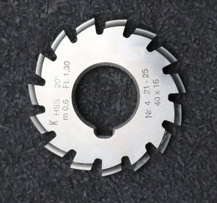 Bild des Artikels DOLD-Zahnformfräser-m=-0,6mm-No.-4-für-Z=-21-25-EGW-20°-gear-profile-cutter
