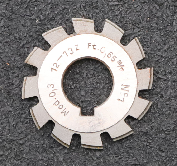 Bild des Artikels DOLD-Zahnformfräser-m=-0,3mm-No.-1-für-Z=-12-13-EGW-15°-gear-profile-cutter