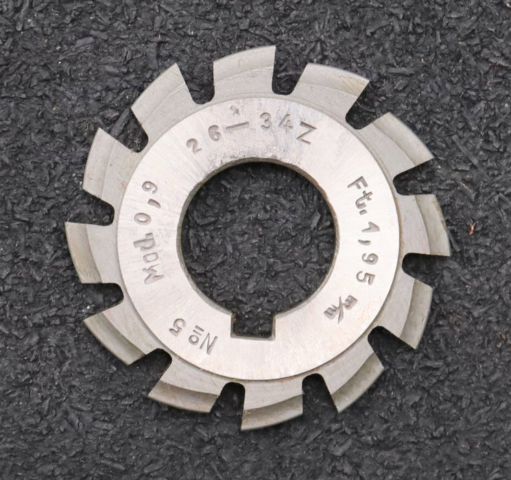 Bild des Artikels DOLD-Zahnformfräser-m=-0,9mm-No.-5-für-Z=-26-34-EGW-15°-gear-profile-cutter