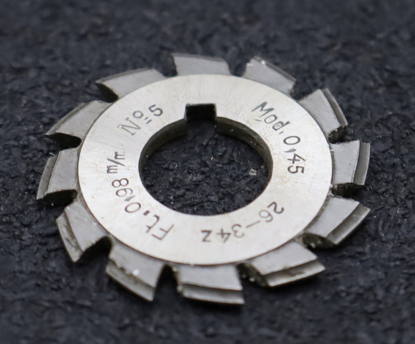 Bild des Artikels DOLD-Zahnformfräser-m=-0,45mm-No.-5-für-Z=-26-34-EGW-20°-gear-profile-cutter