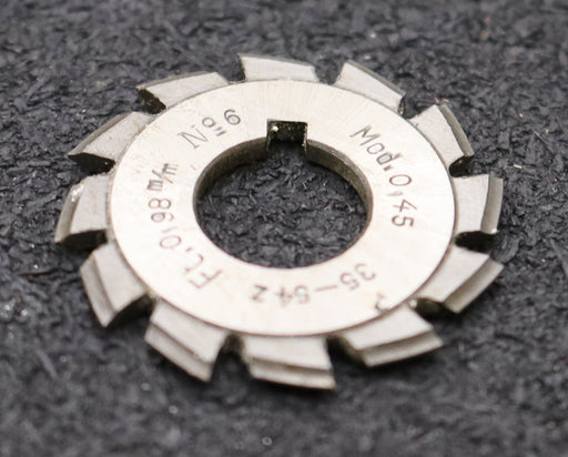 Bild des Artikels DOLD-Zahnformfräser-m=-0,45mm-No.-6-für-Z=-35-54-EGW-20°-LKN-gear-profile-cutter