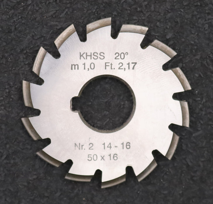 Bild des Artikels DOLD-Zahnformfräser-m=-1mm-No.-2-für-Z=-14-16-EGW-20°-gear-profile-cutter