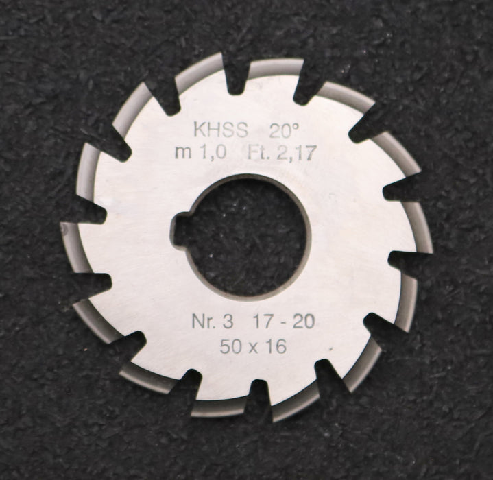 Bild des Artikels DOLD-Zahnformfräser-m=-1mm-No.-3-für-Z=-17-20-EGW-20°-gear-profile-cutter