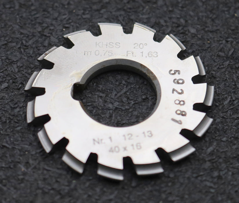 Bild des Artikels DOLD-Zahnformfräser-m=-0,75mm-No.-1-für-Z=-12-13-EGW-20°-gear-profile-cutter