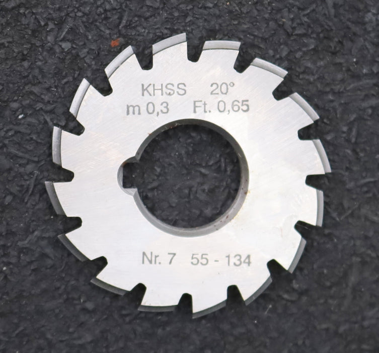 Bild des Artikels DOLD-Zahnformfräser-m=-0,3mm-No.-7-für-Z=-55-134-EGW-20°-gear-profile-cutter