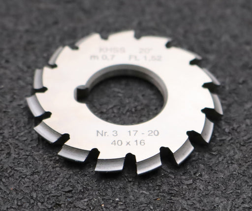 Bild des Artikels DOLD-Zahnformfräser-m=-0,7mm-No.-3-für-Z=-17-20-EGW-20°-gear-profile-cutter