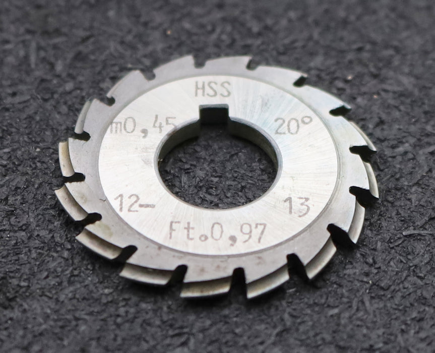 Bild des Artikels DOLD-Zahnformfräser-m=-0,45mm-No.-1-für-Z=-12-13-EGW-20°-gear-profile-cutter