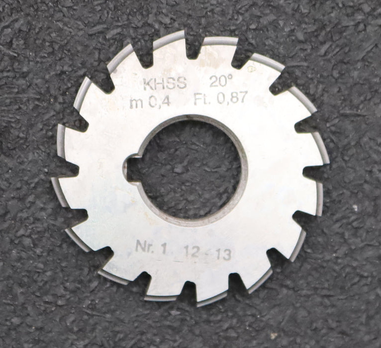Bild des Artikels DOLD-Zahnformfräser-m=-0,4mm-No.-1-für-Z=-12-13-EGW-20°-gear-profile-cutter