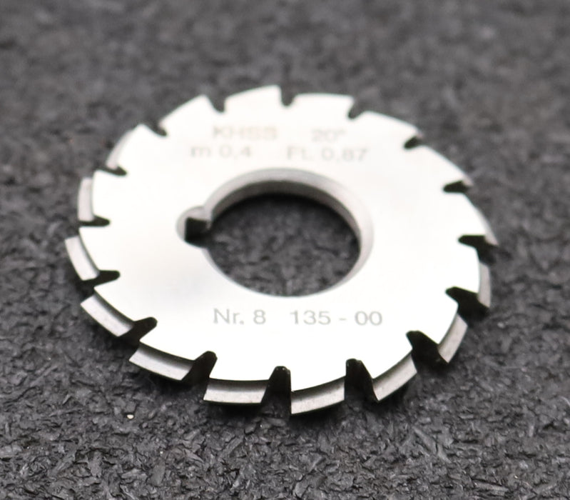Bild des Artikels DOLD-Zahnformfräser-m=-0,4mm-No.-8-für-Z=-135-00-EGW-20°-gear-profile-cutter