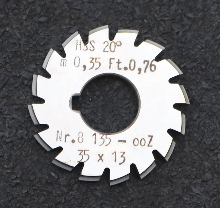 Bild des Artikels DOLD-Zahnformfräser-m=-0,35mm-No.-8-für-Z=-135-00-EGW-20°-gear-profile-cutter