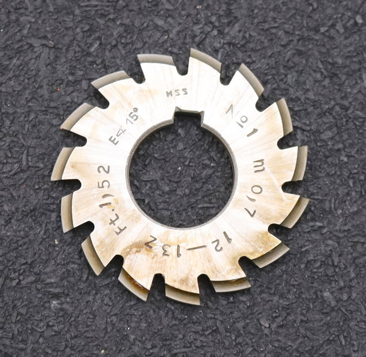 Bild des Artikels DOLD-Zahnformfräser-m=-0,7mm-No.-1-für-Z=-12-13-EGW-15°-gear-profile-cutter