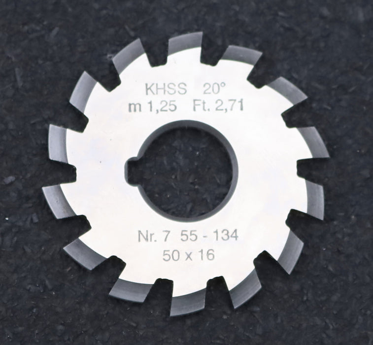 Bild des Artikels DOLD-Zahnformfräser-m=-1,25mm-No.-7-für-Z=-55-134-EGW-20°-gear-profile-cutter
