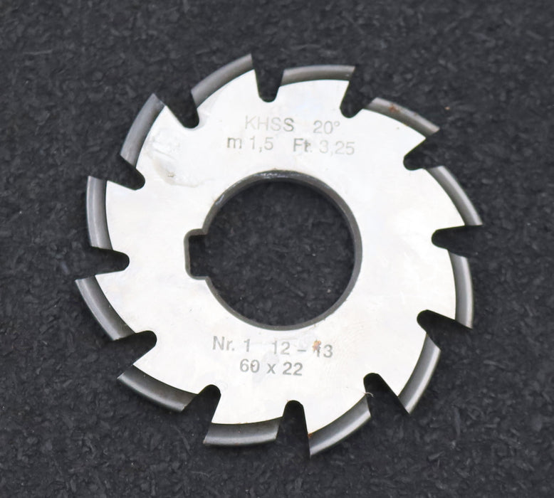 Bild des Artikels DOLD-Zahnformfräser-m=-1,5mm-No.-1-für-Z=-12-13-EGW-20°-gear-profile-cutter