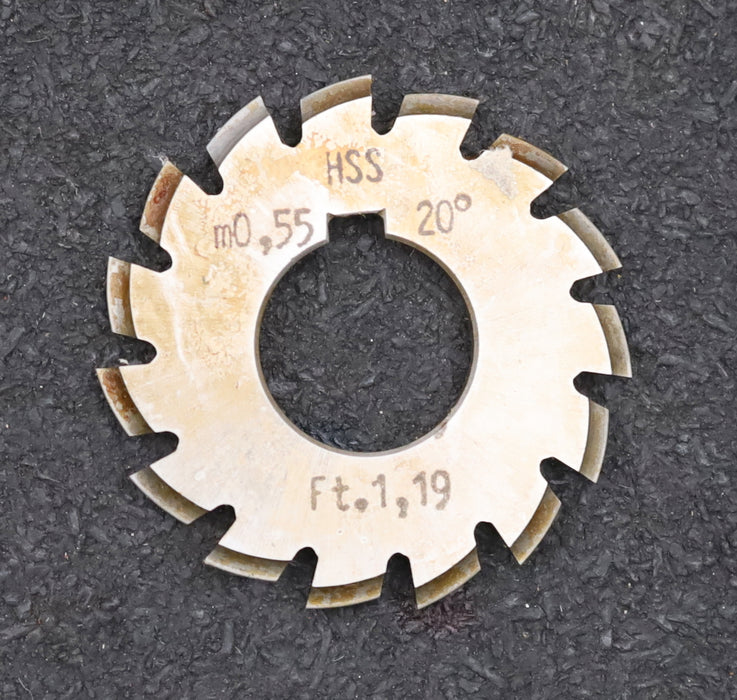 Bild des Artikels DOLD-Zahnformfräser-m=-0,55mm-No.-4-für-Z=-21-25-EGW-20°-gear-profile-cutter