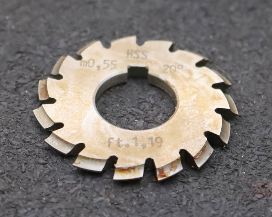 Bild des Artikels DOLD-Zahnformfräser-m=-0,55mm-No.-5-für-Z=-26-34-EGW-20°-gear-profile-cutter