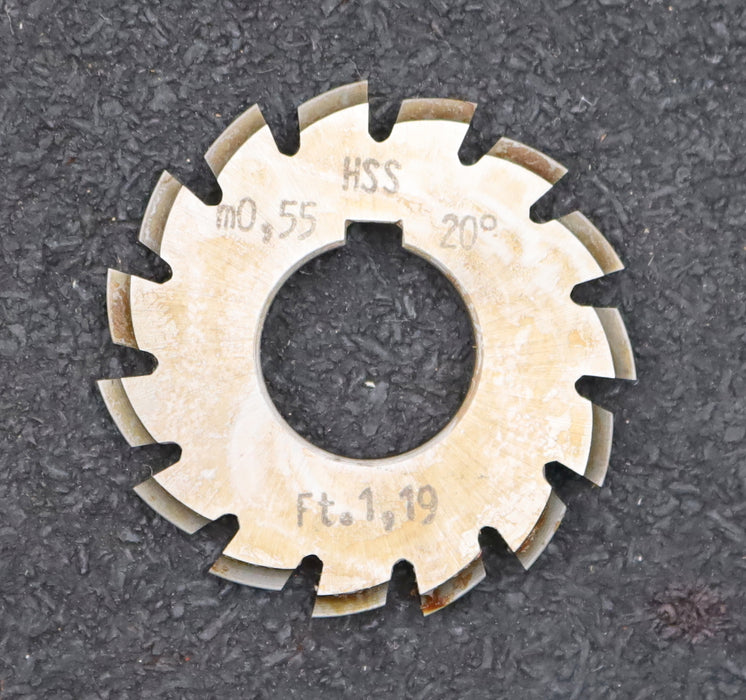 Bild des Artikels DOLD-Zahnformfräser-m=-0,55mm-No.-5-für-Z=-26-34-EGW-20°-gear-profile-cutter