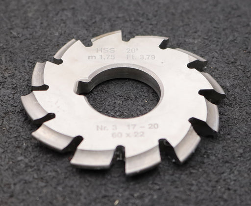 Bild des Artikels DOLD-Zahnformfräser-m=-1,75mm-No.-3-für-Z=-17-20-EGW-20°-gear-profile-cutter