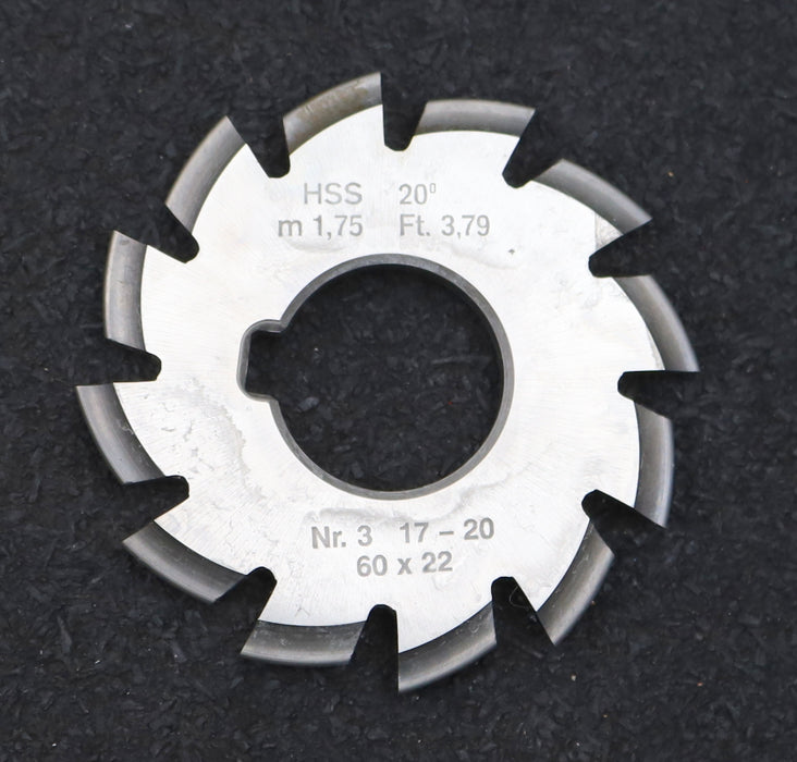 Bild des Artikels DOLD-Zahnformfräser-m=-1,75mm-No.-3-für-Z=-17-20-EGW-20°-gear-profile-cutter