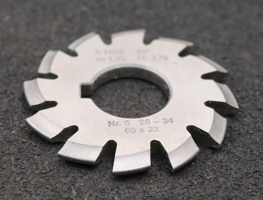 Bild des Artikels DOLD-Zahnformfräser-m=-1,75mm-No.-5-für-Z=-26-34-EGW-20°-gear-profile-cutter