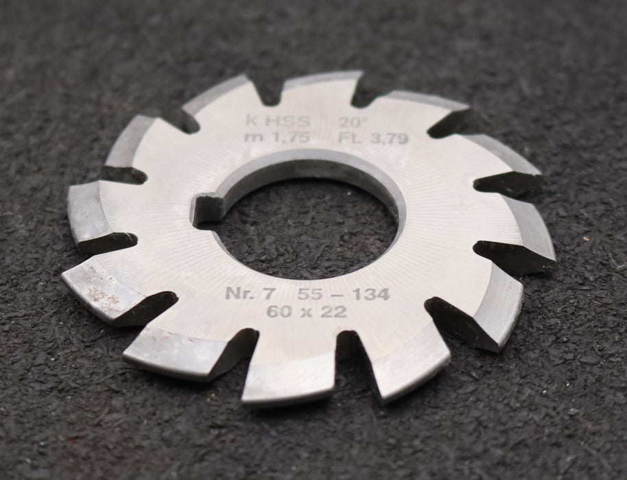 Bild des Artikels DOLD-Zahnformfräser-m=-1,75mm-No.-7-für-Z=-55-134-EGW-20°-gear-profile-cutter