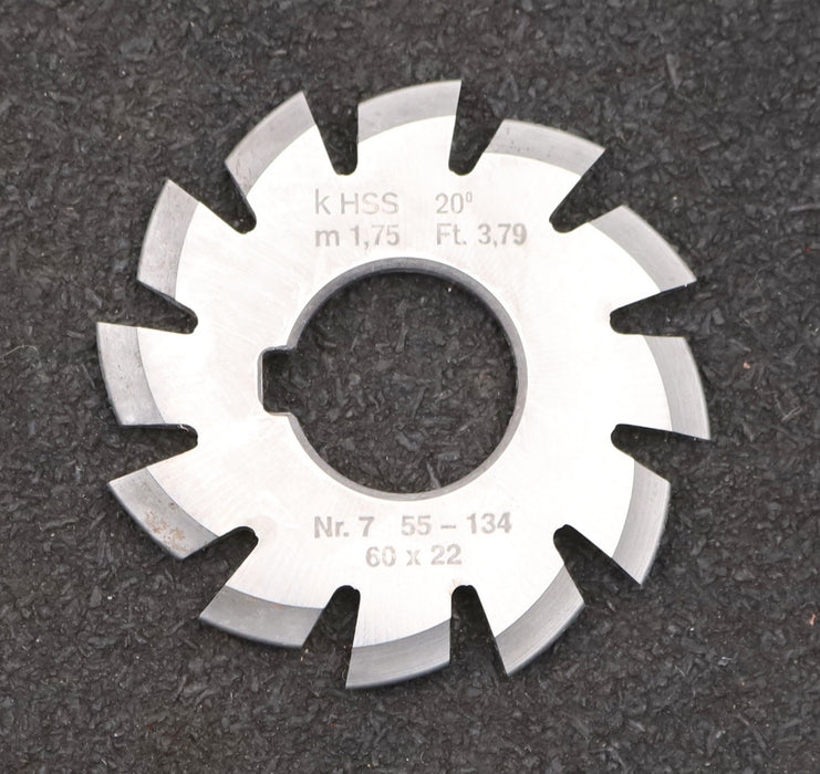 Bild des Artikels DOLD-Zahnformfräser-m=-1,75mm-No.-7-für-Z=-55-134-EGW-20°-gear-profile-cutter