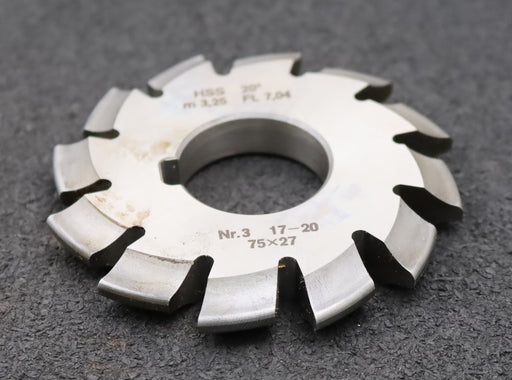 Bild des Artikels DOLD-Zahnformfräser-m=-3,25mm-No.-3-für-Z=-17-20-EGW-20°-gear-profile-cutter