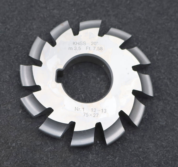 Bild des Artikels DOLD-Zahnformfräser-m=-3,5mm-No.-1-für-Z=-12-13-EGW-20°-gear-profile-cutter
