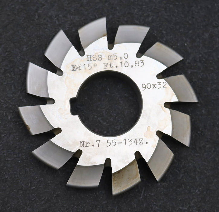 Bild des Artikels DOLD-Zahnformfräser-m=-5mm-No.-7-für-Z=-55-134-EGW-15°-gear-profile-cutter