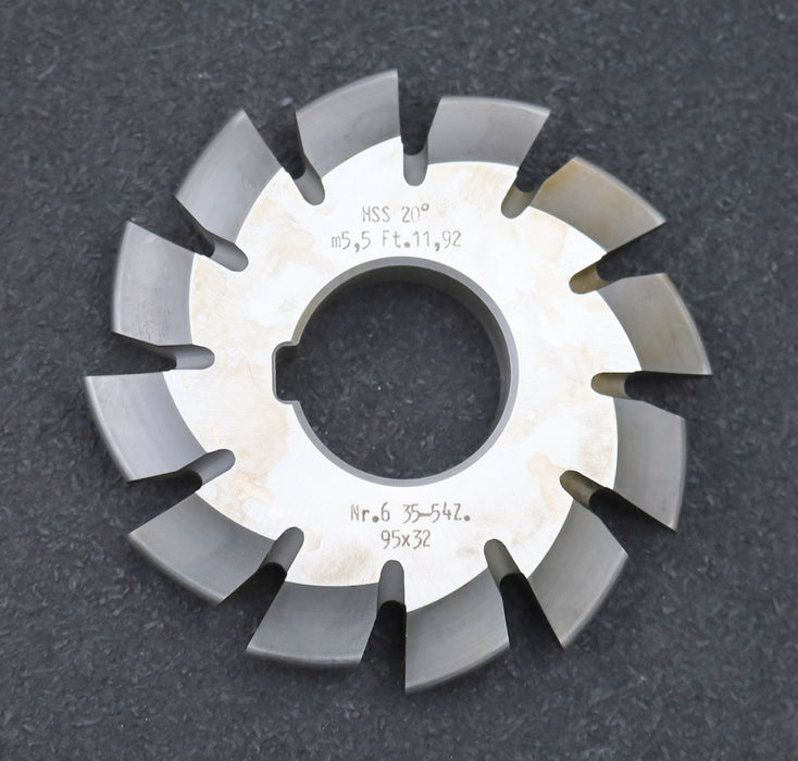 Bild des Artikels DOLD-Zahnformfräser-m=-5,5mm-No.-6-für-Z=-35-54-EGW-20°-gear-profile-cutter