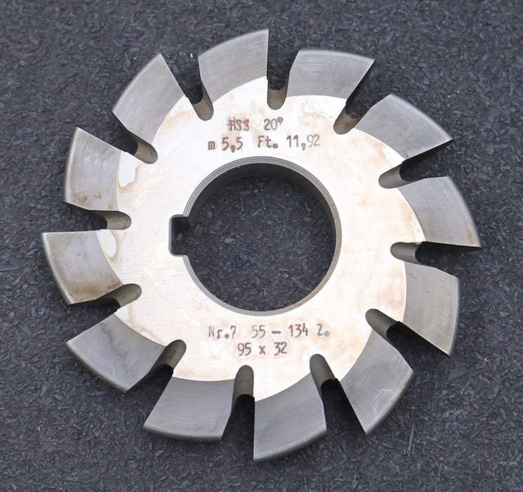 Bild des Artikels DOLD-Zahnformfräser-m=-5,5mm-No.-7-für-Z=-55-134-EGW-20°-gear-profile-cutter