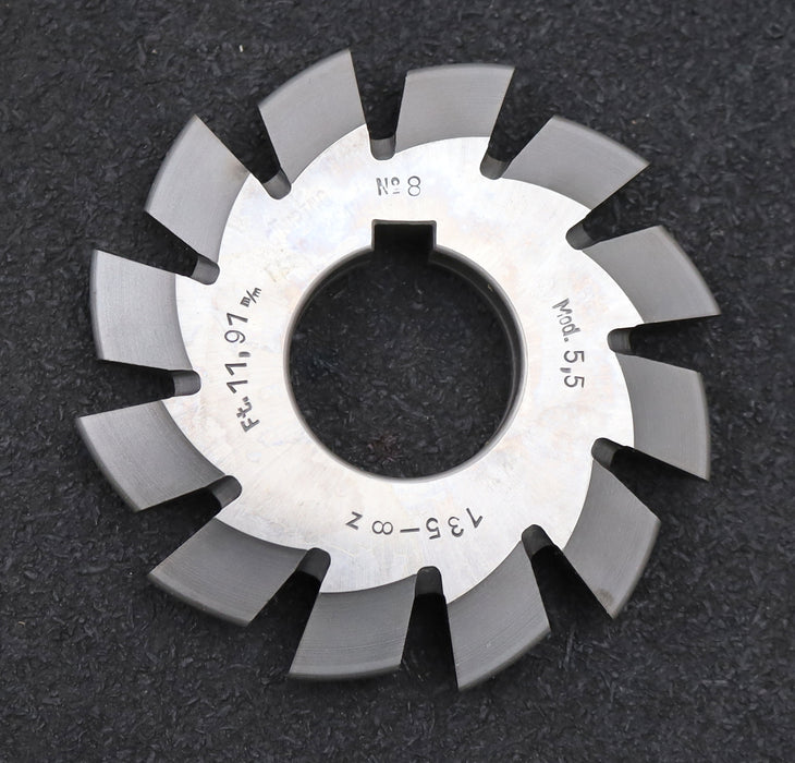Bild des Artikels DOLD-Zahnformfräser-m=-5,5mm-No.-8-für-Z=-135-00-EGW-20°-Ø95x32mm