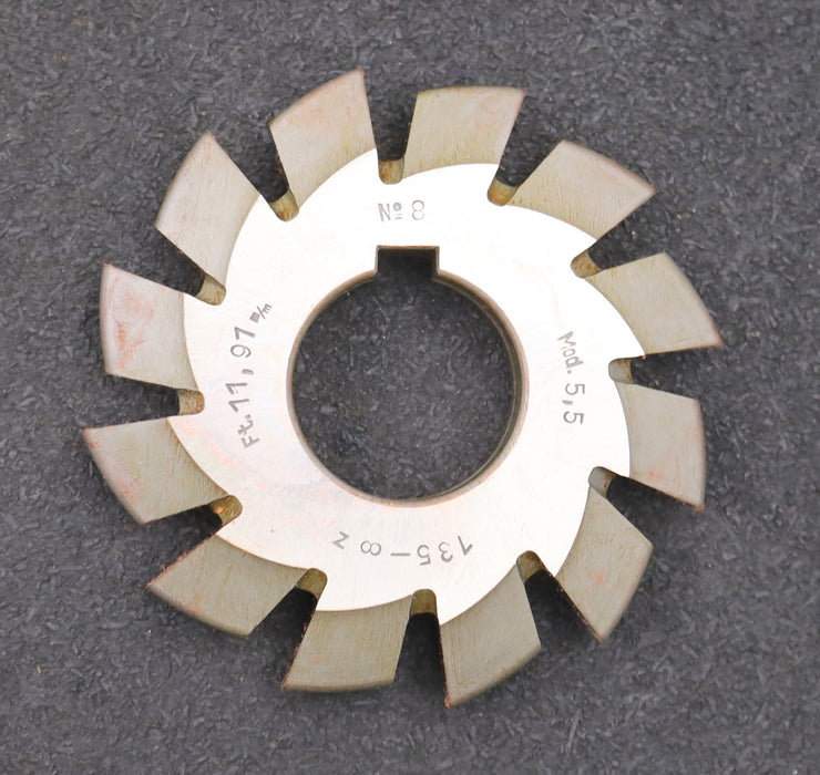 Bild des Artikels DOLD-Zahnformfräser-m=-5,5mm-No.-8-für-Z=-135-00-EGW-20°-Ø95x32mm-LKN
