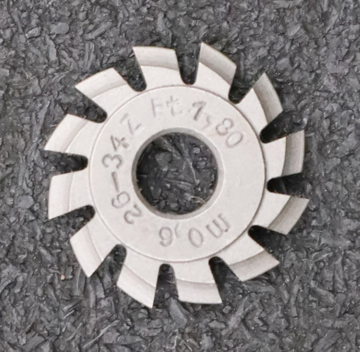 Bild des Artikels DOLD-Zahnformfräser-m=-0,6mm-No.-6-für-Z=-26-34-EGW-20°-gear-profile-cutter