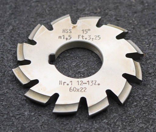 Bild des Artikels DOLD-Zahnformfräser-m=-1,5mm-No.-1-für-Z=-12-13-EGW-15°-gear-profile-cutter