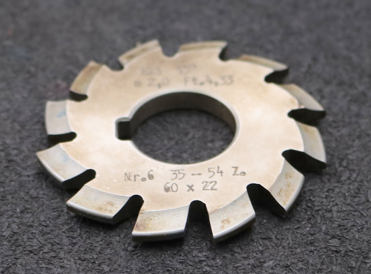 DOLD Zahnformfräser m= 2mm No. 7 für Z= 55-134 EGW 20° gear profile cu DOLD Zahnformfräser m= 2mm No. 7 für Z= 55-134 EGW 20° gear profile cu