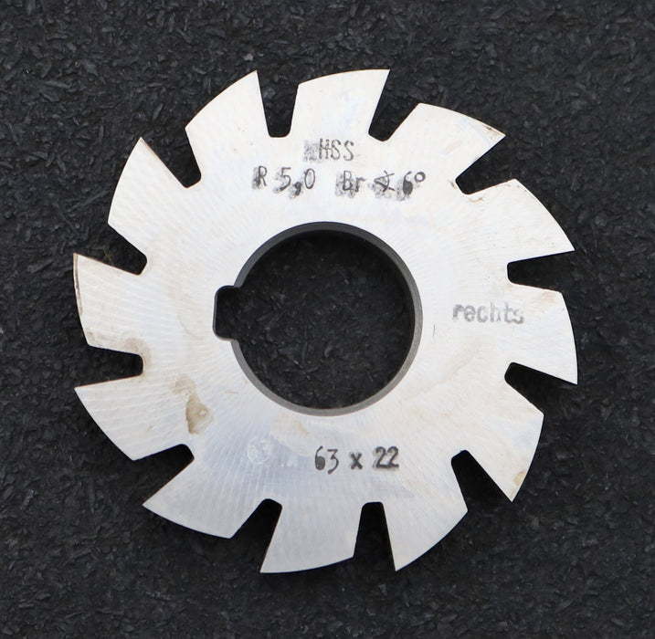 Bild des Artikels DOLD-Viertelrund-Formfräser-konkav-Radiusfräser-Radius-5mm-Schnitt:-rechts