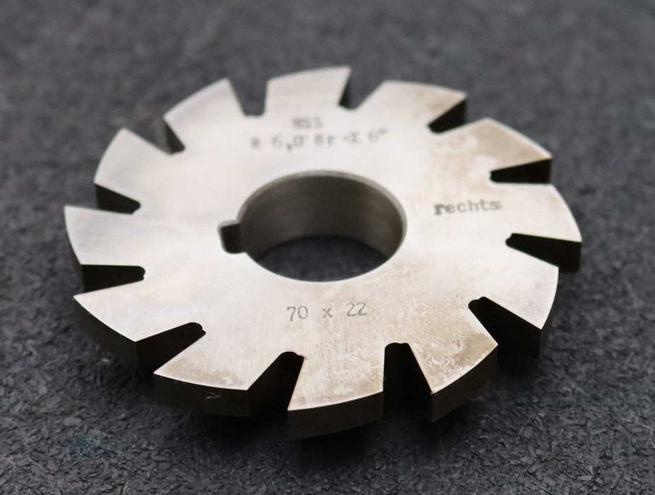 Bild des Artikels DOLD-Viertelrund-Formfräser-konkav-Radiusfräser-Radius-6mm-Schnitt:-rechts